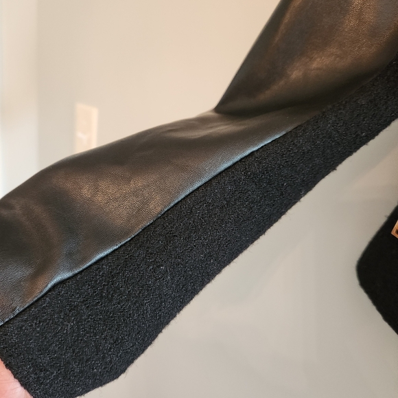 Ivanka Trump Black and Cream Blazer with Faux Leather Sleeves  SIZE 2 - Picture 3 of 6